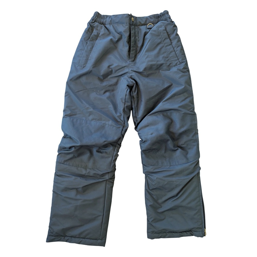Lands' End Kids Squall Waterproof Insulated Grow A Long Snow Pants Navy 12